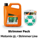 STIHL Strimmer Pack - MotoMix 5L + Stihl ROUND strimmer line Ø 2.0 mm x 60m (green)