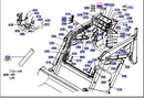 Kubota 75534-76110 Hydraulic Hose to fit LA350A and LA350ST