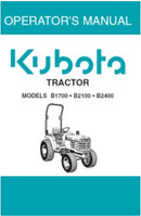 Kubota Operators Manual - B1700, B2100, B2400 Tractor