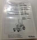 KUBOTA Z122R-EU Zero Turn Operators Manual