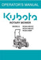 Kubota Operators Manual - RCK54-24B, RCK60-24, RCK54-27B, RCK60-27B Mower