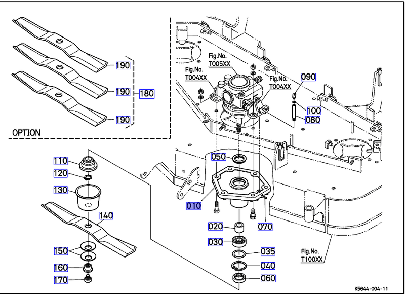 Kubota K5669-34110 (K5669-34113) (K5647-34113) Centre Pulley Holder